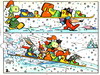 Cartoon: Skiing (small) by Kestutis tagged hedgehog,tortoise,kestutis,siaulytis,lithuania,adventure,nature,animal,comic,strip,skiing,winter,snow,schnee