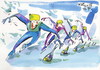 Cartoon: Speed Skating. Victory Champagne (small) by Kestutis tagged speed skating winter sports olympic sochi 2014 ice champagne victory