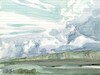 Cartoon: Summer by the lake 2 (small) by Kestutis tagged summer,lake,kestutis,lithuania,art,kunst