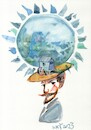 Cartoon: Sun by painter James Ensor (small) by Kestutis tagged sun,ensor,painter,sea,meer,kestutis,lithuania,art,kunst
