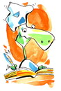 Cartoon: TURTLE RECIPES. Smoked fish (small) by Kestutis tagged turtle,recipes,buch,book,kitchen,pirate,food,smoked,fish,kestutis,siaulytis,lithuania,adventure