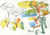 Cartoon: WATERCOLOR HAPPENING (small) by Kestutis tagged watercolor kestutis happening nature lithuania buterfly summer artist pleinair