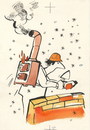 Cartoon: WORK IN THE WINTER (small) by Kestutis tagged arbeit winter work kestutis sluota lithuania
