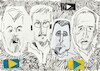Cartoon: Youtube stars - with Ukraine! (small) by Kestutis tagged sketch,youtube,war,stars,ukraine,russia,russland,krieg,kestutis,lithuania