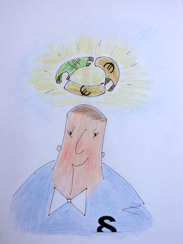Cartoon: saint (medium) by Zoran tagged money,power,influence