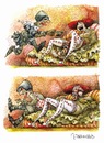 Cartoon: ohne Titel (small) by jiribernard tagged romantik,mittelalter,keuschheitsgürtel,liebe,sehnsucht,ritter