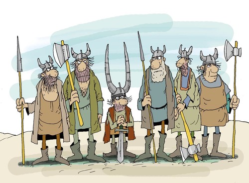 Cartoon: viking (medium) by krutikof tagged little,viking,great,desire,to,increase