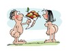 Cartoon: Adam and Eve (small) by krutikof tagged postcard family love friendship feelings heart man woman greeting