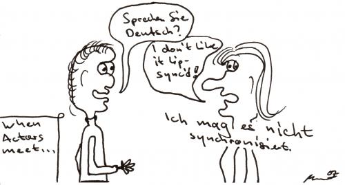 Cartoon: Lipsync (medium) by al_sub tagged untertitel,movie,film,sprachen,schauspieler