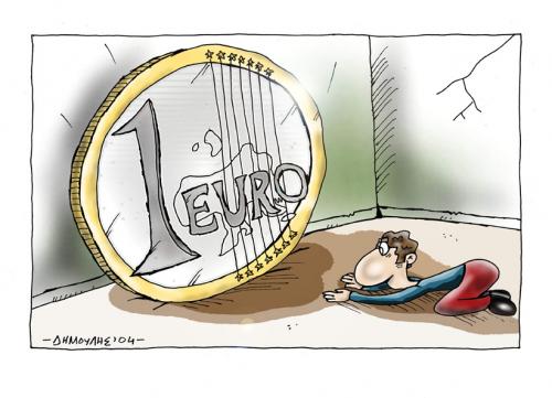 Cartoon: euro (medium) by Dimoulis tagged euro