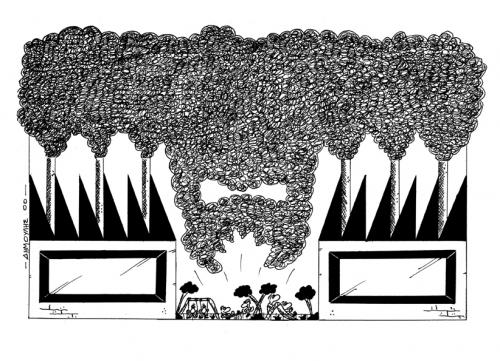 Cartoon: factory (medium) by Dimoulis tagged atmosphere