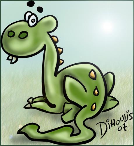 Cartoon: little dragon (medium) by Dimoulis tagged dragon