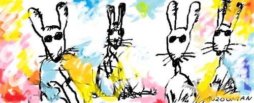 Cartoon: cia bunnies (medium) by ouzounian tagged cia,bunnies