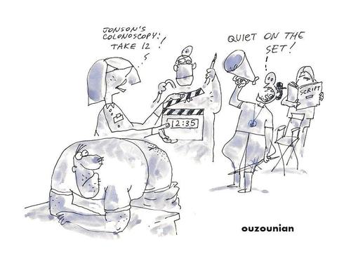 Cartoon: colonoscopy and stuff (medium) by ouzounian tagged colonoscopy,cinema,films,directors