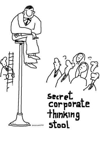 Cartoon: corporations and stuff (medium) by ouzounian tagged corporations,business,management,ideas