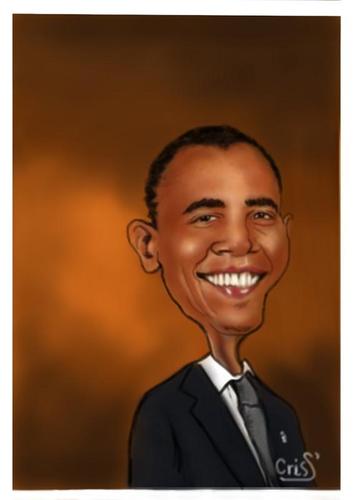 Cartoon: Barak Obama (medium) by cristianst tagged obama