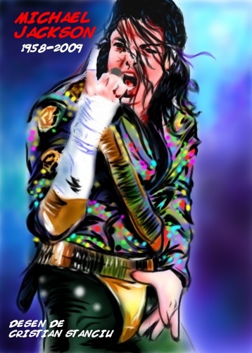 Cartoon: Michael Jackson (medium) by cristianst tagged music