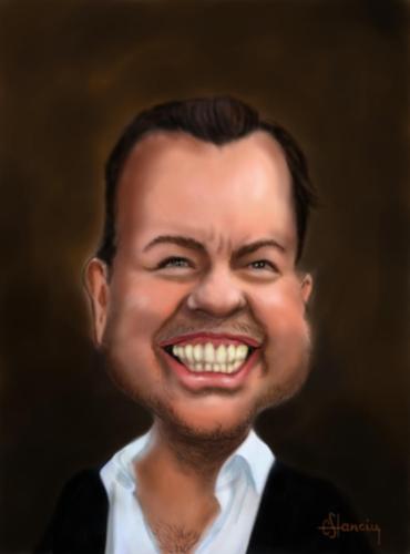 Cartoon: Ricky Gervais (medium) by cristianst tagged people,famous