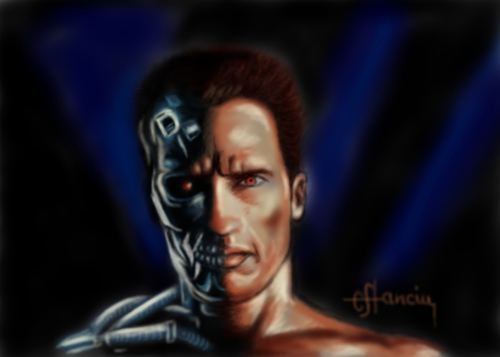 Cartoon: Terminator (medium) by cristianst tagged robot