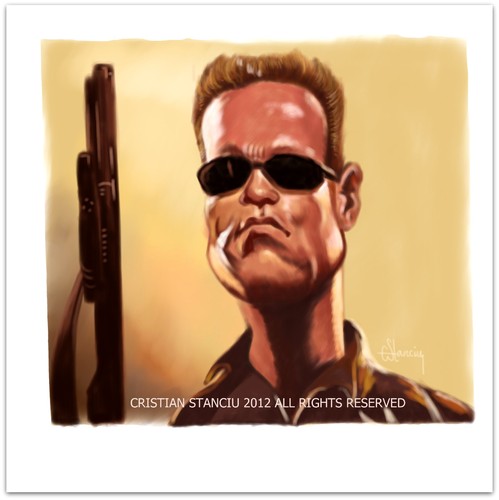 Cartoon: Terminator (medium) by cristianst tagged arnold,schwarzenegger