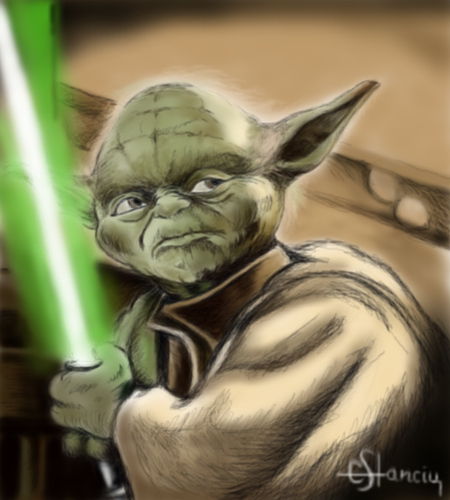 Cartoon: Yoda (medium) by cristianst tagged yoda