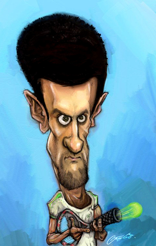 Cartoon: Novak Djokovic (medium) by StajevskiArt tagged djokovic,novak