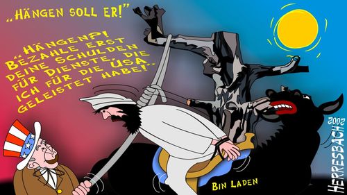 Cartoon: Cartoon 0050 (medium) by cartoonfuzzy tagged laden,bin,bush,usa,humourus,humoristico,globalization,cartoons,cartunes,caricature,caricatura,caricaturas,karikaturen,politik,political,herresbach,wahlen,freiheit,globalisierung,krieg,michel,deutscher,innenpolitik,aussenpolitik,comixfuzzy,cartoonfuzzy