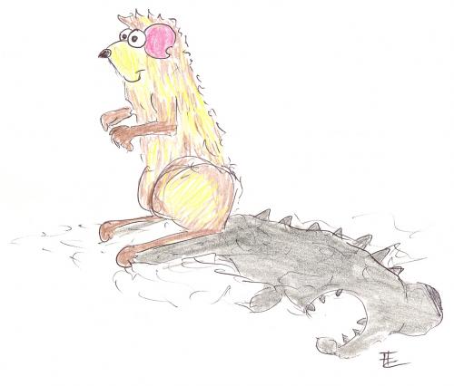 Cartoon: Schatten (medium) by schwarzes schaf tagged hamster,schatten,ratte,rat