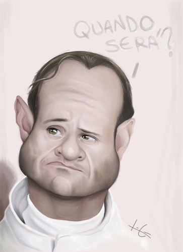 Cartoon: Rubens Barrichello (medium) by ilustraguga tagged rubens,barrichello,digital,illustration