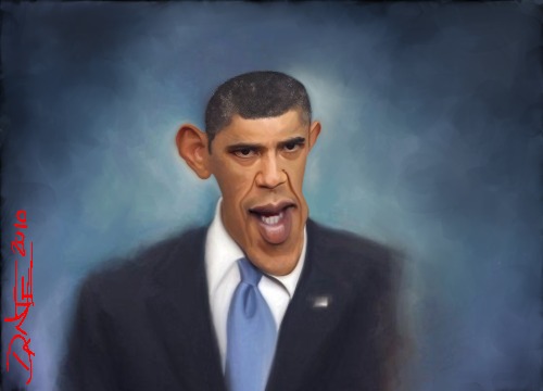 Cartoon: Obama Caricature (medium) by Dante tagged president,dante,caricature,obama