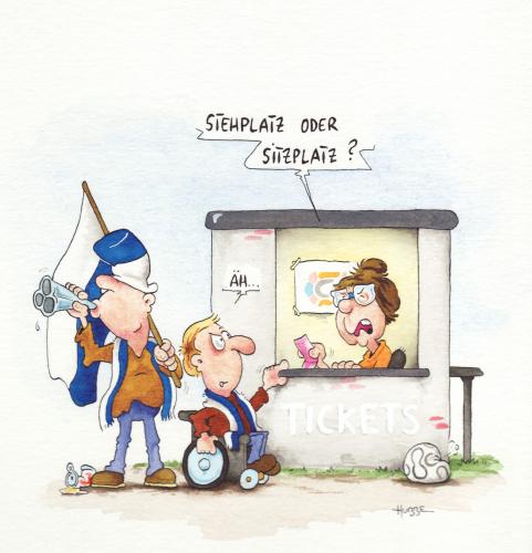 Cartoon: stehplatz (medium) by ms rainer tagged fan,rolli,fussball,tickets