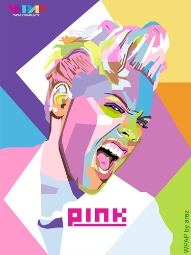 Cartoon: Pink on WPAP (medium) by areztoon tagged pink,wpap