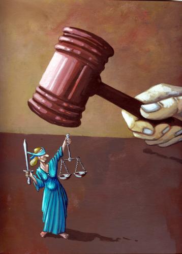 Cartoon: Hammer of justice (medium) by luka tagged justice