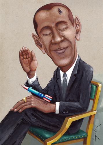 Cartoon: Obama (medium) by luka tagged usa