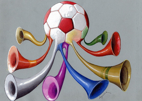 Cartoon: Vuvuzela (medium) by luka tagged vuvu