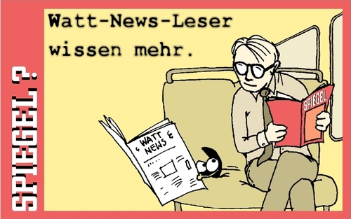 Cartoon: WATT - NEWS (medium) by Pierre tagged spiegel,miesmuschel,muschel