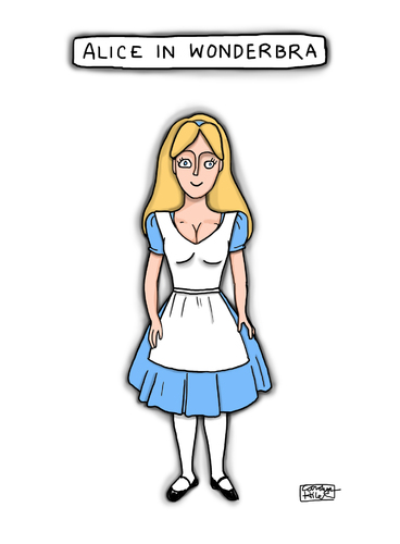 Cartoon: Alice in Wonder (medium) by a zillion dollars comics tagged fairy,tale,story,fiction