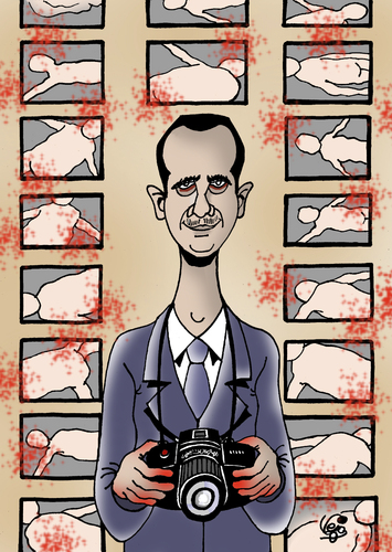 Cartoon: HOBBY ASSAD... (medium) by Vejo tagged bloodbath,civil,war,dictator,torture,hobby,assad