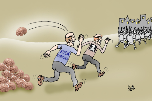 Cartoon: Lockdown party (medium) by Vejo tagged corona,party,virus,covid19,rules