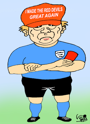 Cartoon: TRUMPS MISTAKE... (medium) by Vejo tagged footbal,trump,infantino,corruption