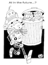 Cartoon: AI in the future...? (small) by Vejo tagged ai,jobs,text,incorrect,economy