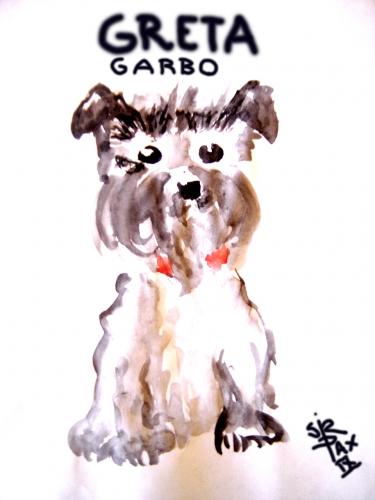 Cartoon: greta (medium) by pax tagged dog,puppet,love