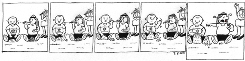 Cartoon: Hamas_Provocation (medium) by Alan tagged nosebleed,sandbox,israel,provocation,gaza,hamas