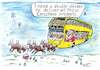 Cartoon: Santa bus driver (small) by Alan tagged santa,bvg,bus,reindeer,christmas,toys,presents,doubledecker