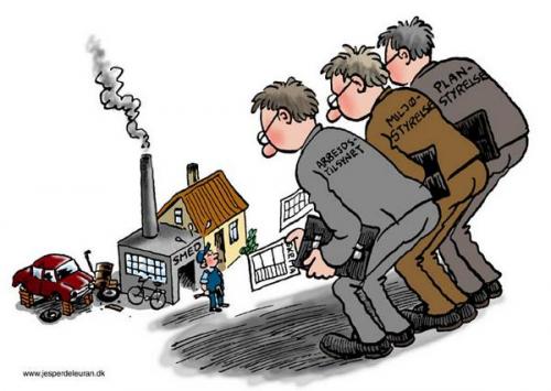 Cartoon: Bureaucracy (medium) by deleuran tagged bureaucracy,business,rules,government,