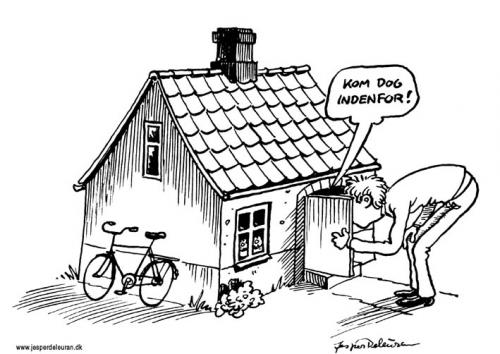 Cartoon: The small house (medium) by deleuran tagged house,giant,midget,fairytales,