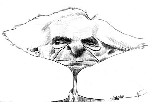 Cartoon: Bertrand Russell (medium) by JAldeguer tagged caricature,bertrand,russell,pencil,drawing,art,portrait,caricatura,philosophy