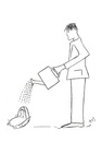Cartoon: Feeding death (small) by Raoui tagged death,life,water,grave,man,feeding