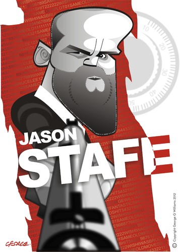 Cartoon: STAFE (medium) by spot_on_george tagged safe,caricature,statham,jason