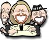 Cartoon: Bee Gees (small) by spot_on_george tagged bee,gee,gibbs,caricatures
